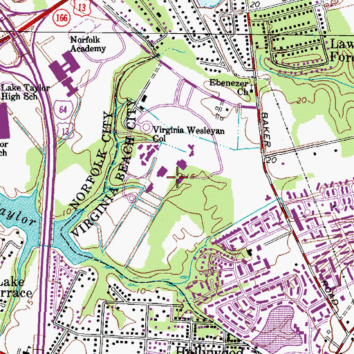 Topographic Map of Boyd Dining Hall, VA