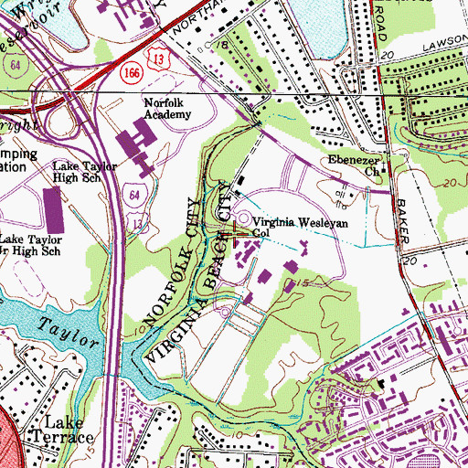 Topographic Map of E D Hofheimer Theater, VA