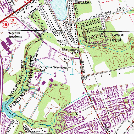 Topographic Map of Foster Soccer and Lacrosse Field, VA