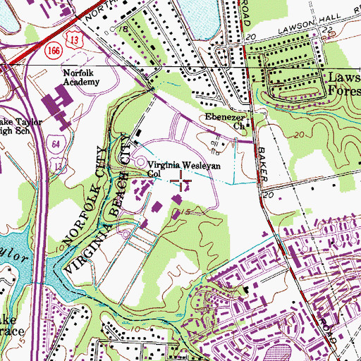 Topographic Map of Social Sciences Lab and Women's Resource Center, VA