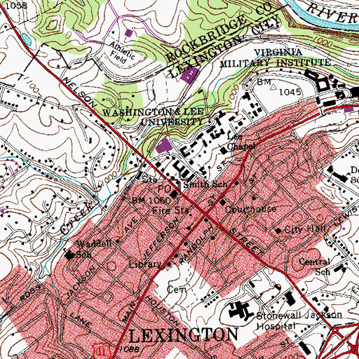 Topographic Map of Chi Psi Fraternity, VA