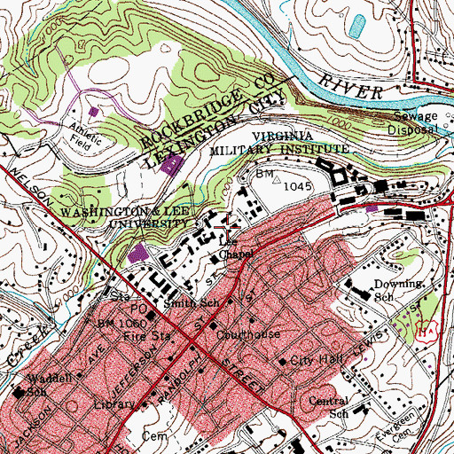Topographic Map of Gilliam Admissions House, VA