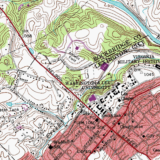 Topographic Map of Kappa Alpha Theta Sorority House, VA