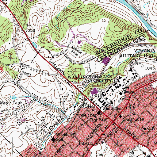 Topographic Map of Kappa Kappa Gamma Sorority House, VA