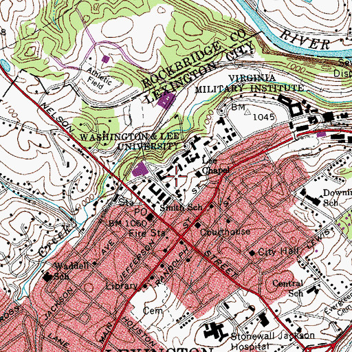 Topographic Map of Lee - Jackson House, VA