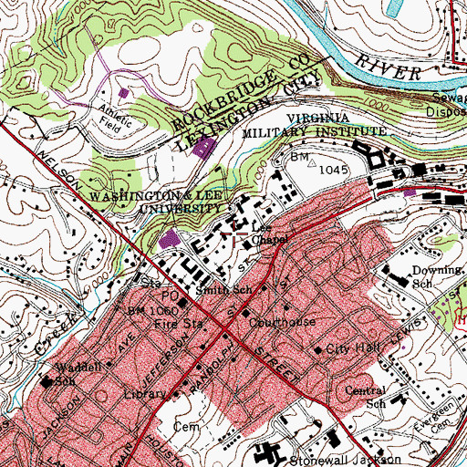 Topographic Map of Pamly Hall, VA