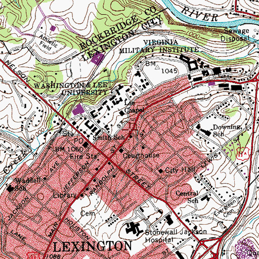 Topographic Map of Phi Delta Theta Fraternity House, VA
