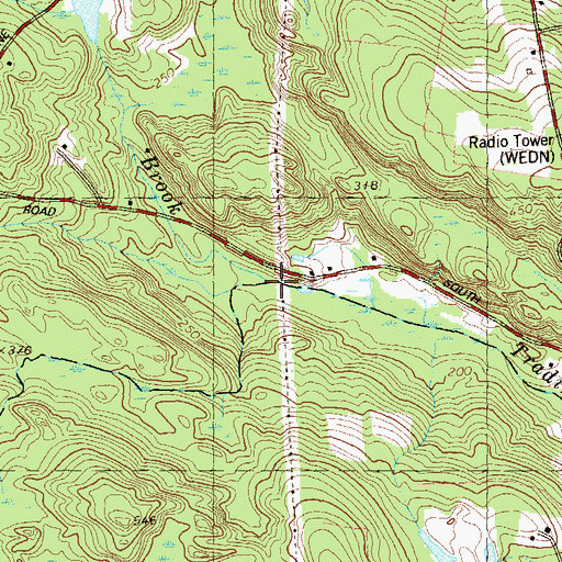 Topographic Map of Round Brook, CT