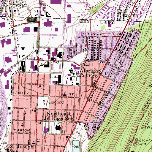 Topographic Map of Science Field, PA