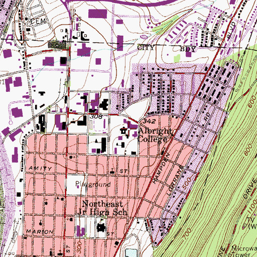 Topographic Map of Sylvan Chapel, PA