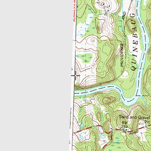Topographic Map of Round Hill, CT