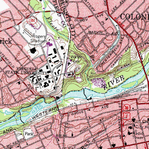 Topographic Map of Agriculture Engineering Shop, VA