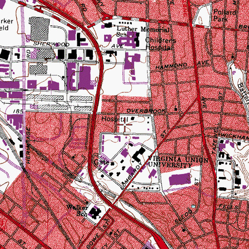 Topographic Map of Baptist General Convention of VA, VA