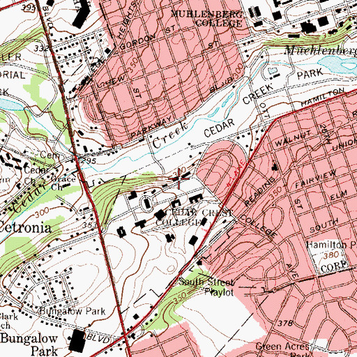 Topographic Map of Cressman Library, PA