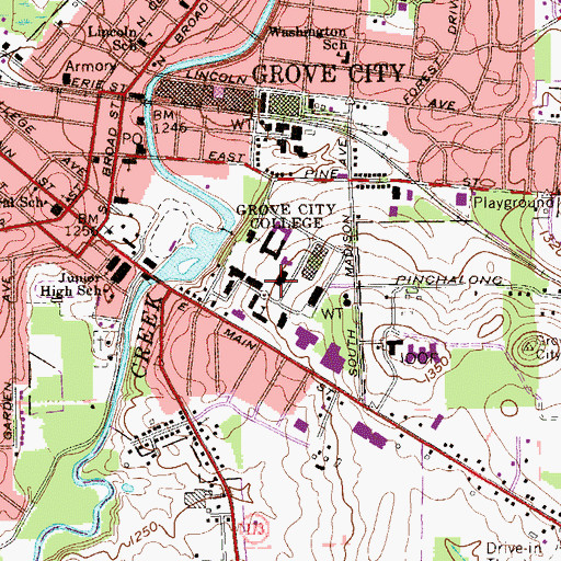 Topographic Map of Rockwell Hall of Science, PA