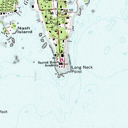 Topographic Map of Sacred Heart Academy, CT