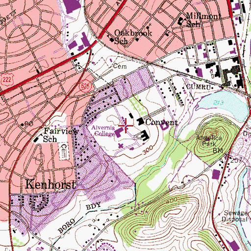 Topographic Map of Nursing Resource Center, PA