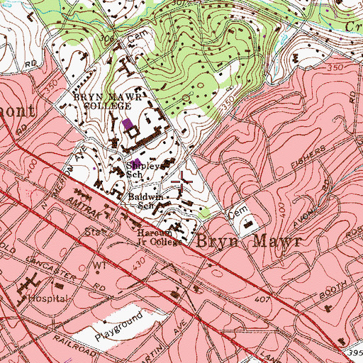 Topographic Map of Benham Gateway, PA