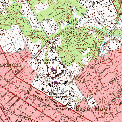 Topographic Map of Canwyll House, PA