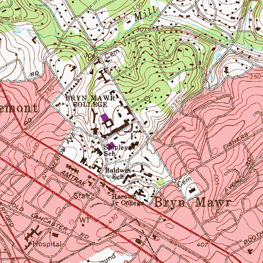 Topographic Map of Helfarian Resources, PA