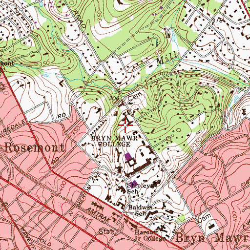 Topographic Map of Marion Edwards Park Science Center, PA