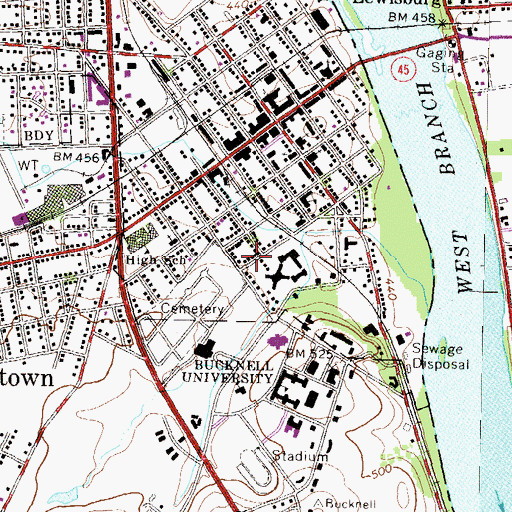 Topographic Map of Galloway House, PA