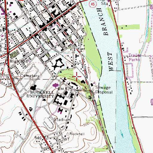 Topographic Map of Gateway Residence Center, PA