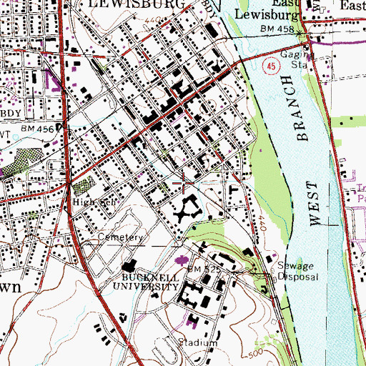 Topographic Map of Hulley House, PA