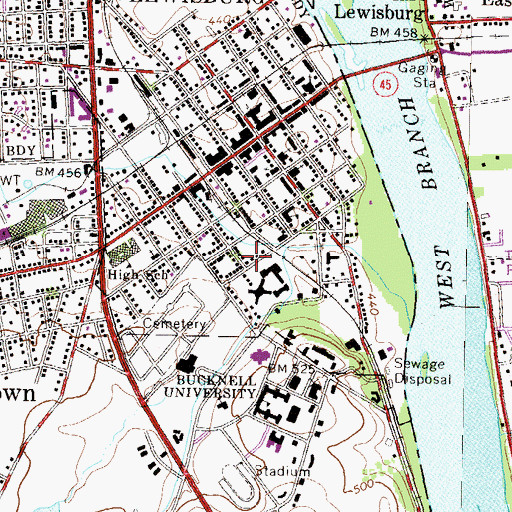 Topographic Map of Martin House, PA