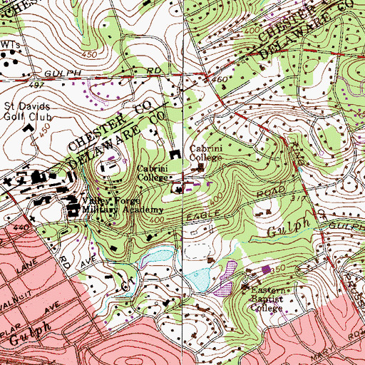 Topographic Map of Bruckmann Chemistry Laboratory Building, PA