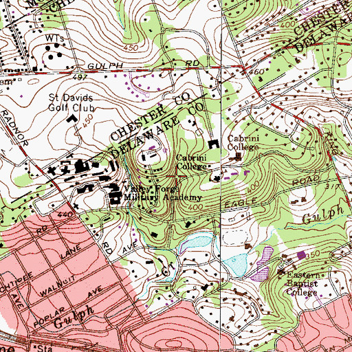 Topographic Map of Emmaus House, PA