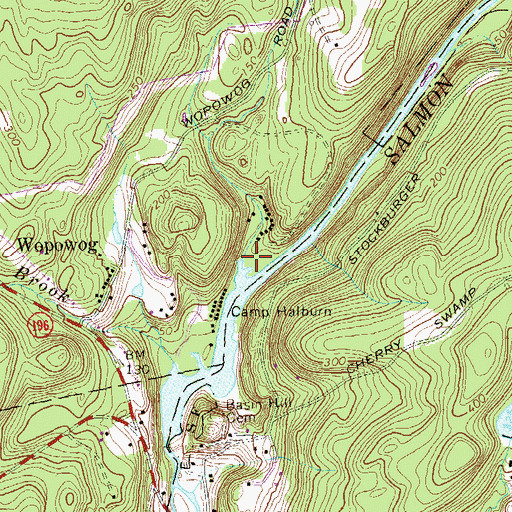 Topographic Map of Safstrom Brook, CT