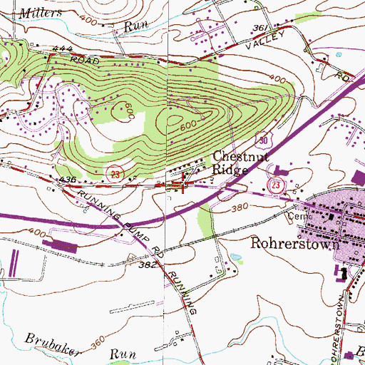 Topographic Map of Holy Spirit Library, PA