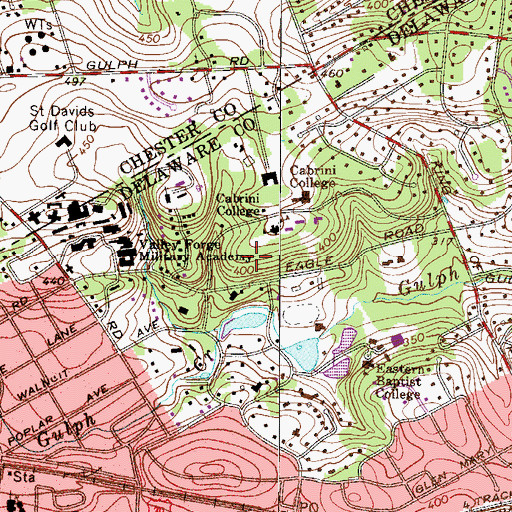 Topographic Map of Lanshe House, PA