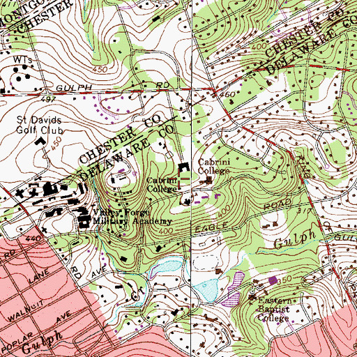 Topographic Map of New Science Education Technology Building, PA