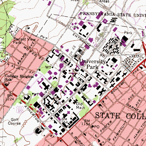 Topographic Map of Althouse Laboratory, PA