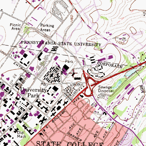 Topographic Map of Breazeale Nuclear Reactor, PA