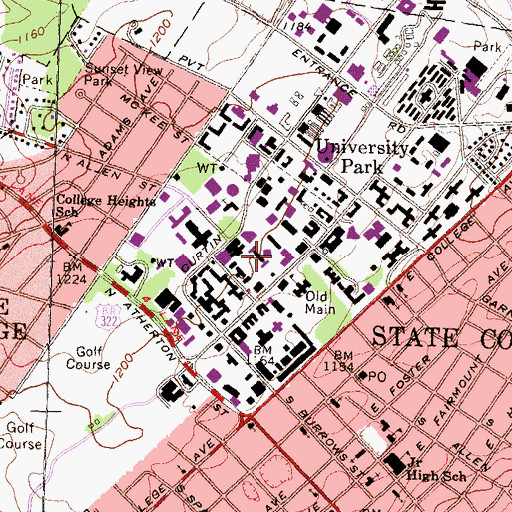 Topographic Map of Burrowes Building, PA