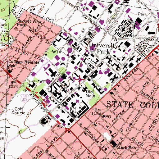 Topographic Map of Chandlee Laboratory, PA