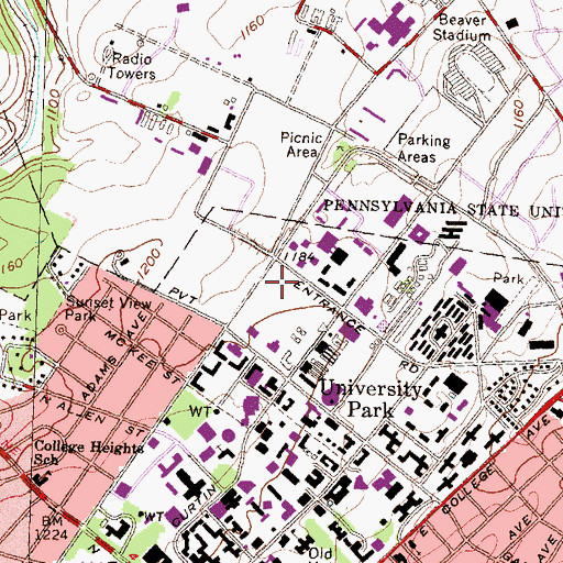 Topographic Map of Forest Resources Laboratory, PA
