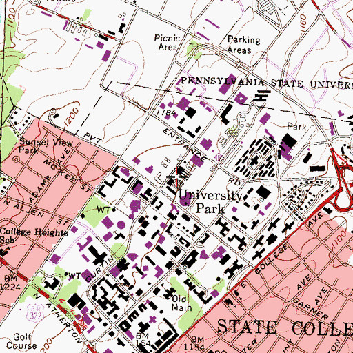 Topographic Map of Headhouse II, PA
