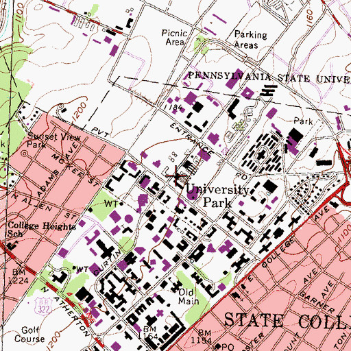 Topographic Map of Headhouse III, PA