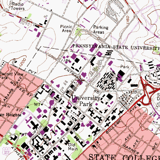 Topographic Map of MBNA Career Services, PA