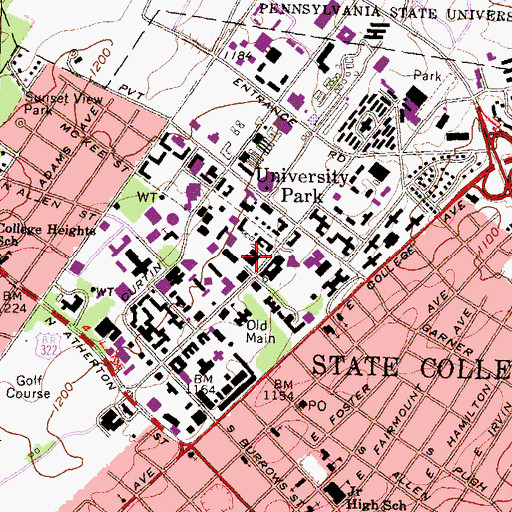 Topographic Map of Osmond Laboratory, PA