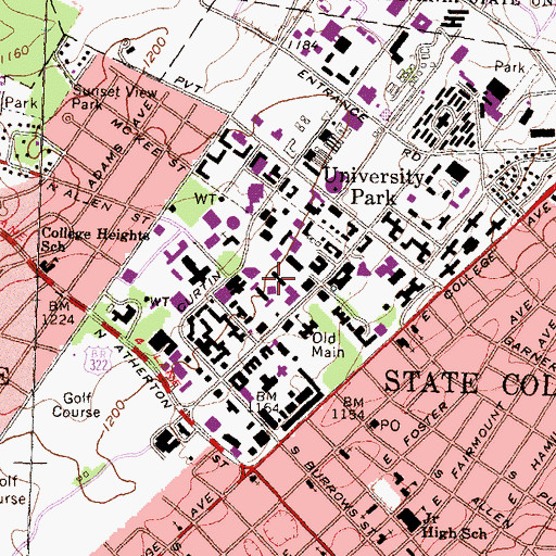 Topographic Map of Pond Laboratory, PA