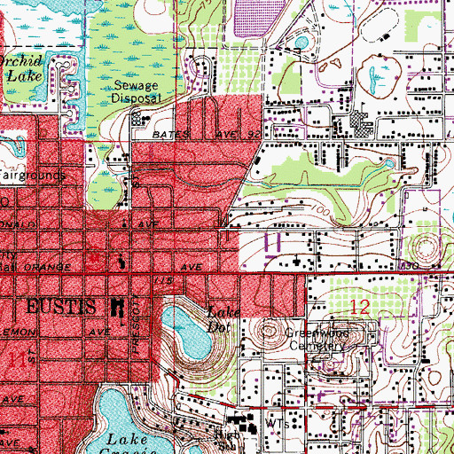 Topographic Map of Everlasting Life Church of God, FL