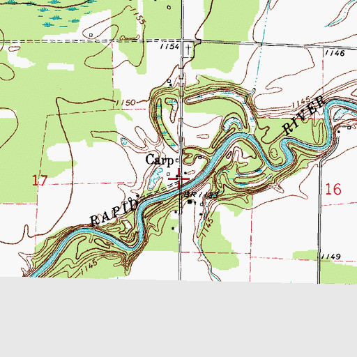 Topographic Map of Carp Station (historical), MN
