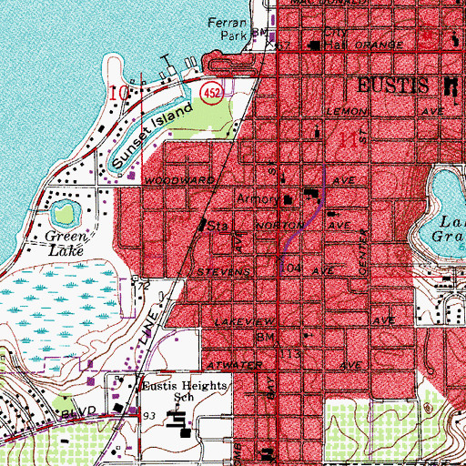Topographic Map of Promise Land Ministries, FL