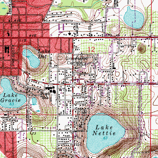 Topographic Map of First Missionary Baptist Church, FL