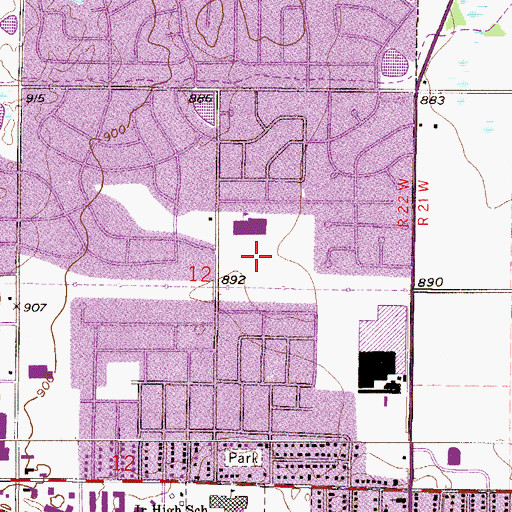 Topographic Map of Engles Park, MN